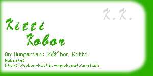 kitti kobor business card